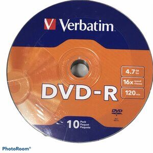 Blank Verbatim Disks 16x DVD-R Discs 120 min 4.7 GB 10 Pack New Sealed